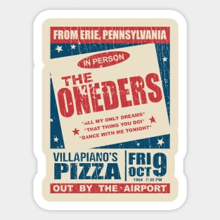 VINTAGE - the oneders villapianos Sticker